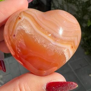 Carnelian Heart with Quartz